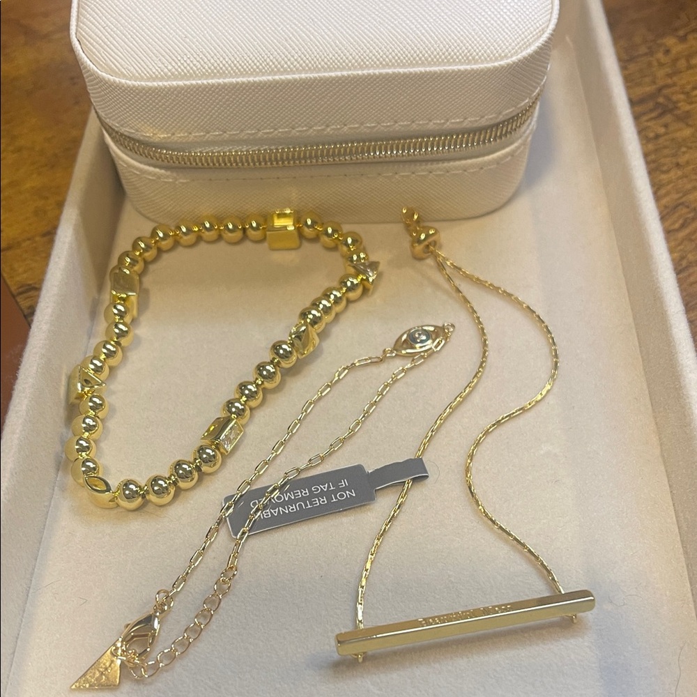 Sterling Forever Gold Jewelry Set with Box